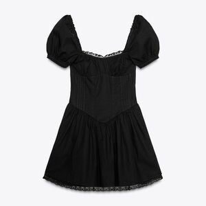 Zara short poplin lace dress XXL